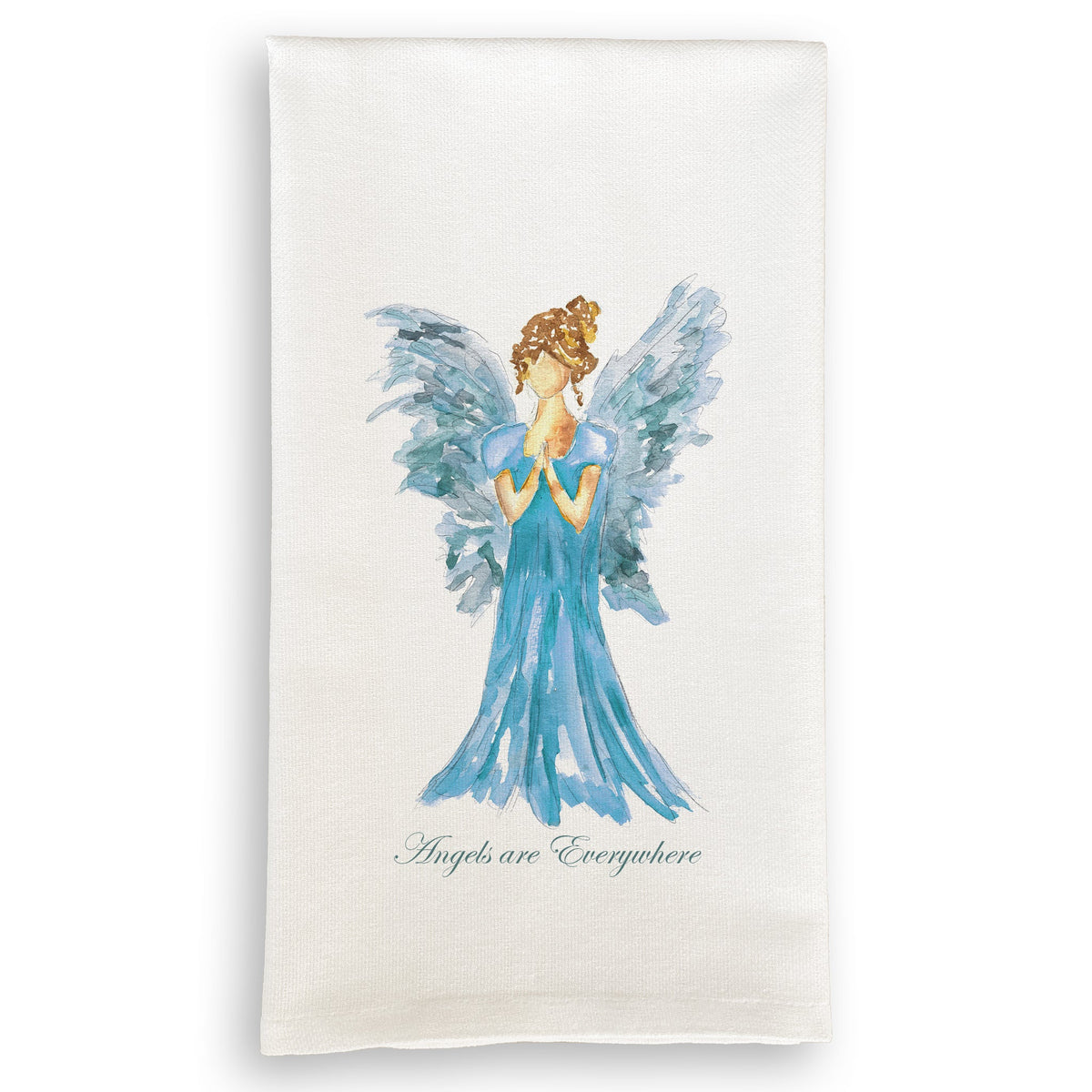 Blue Ethereal Angel with Angels Quote – French Graffiti