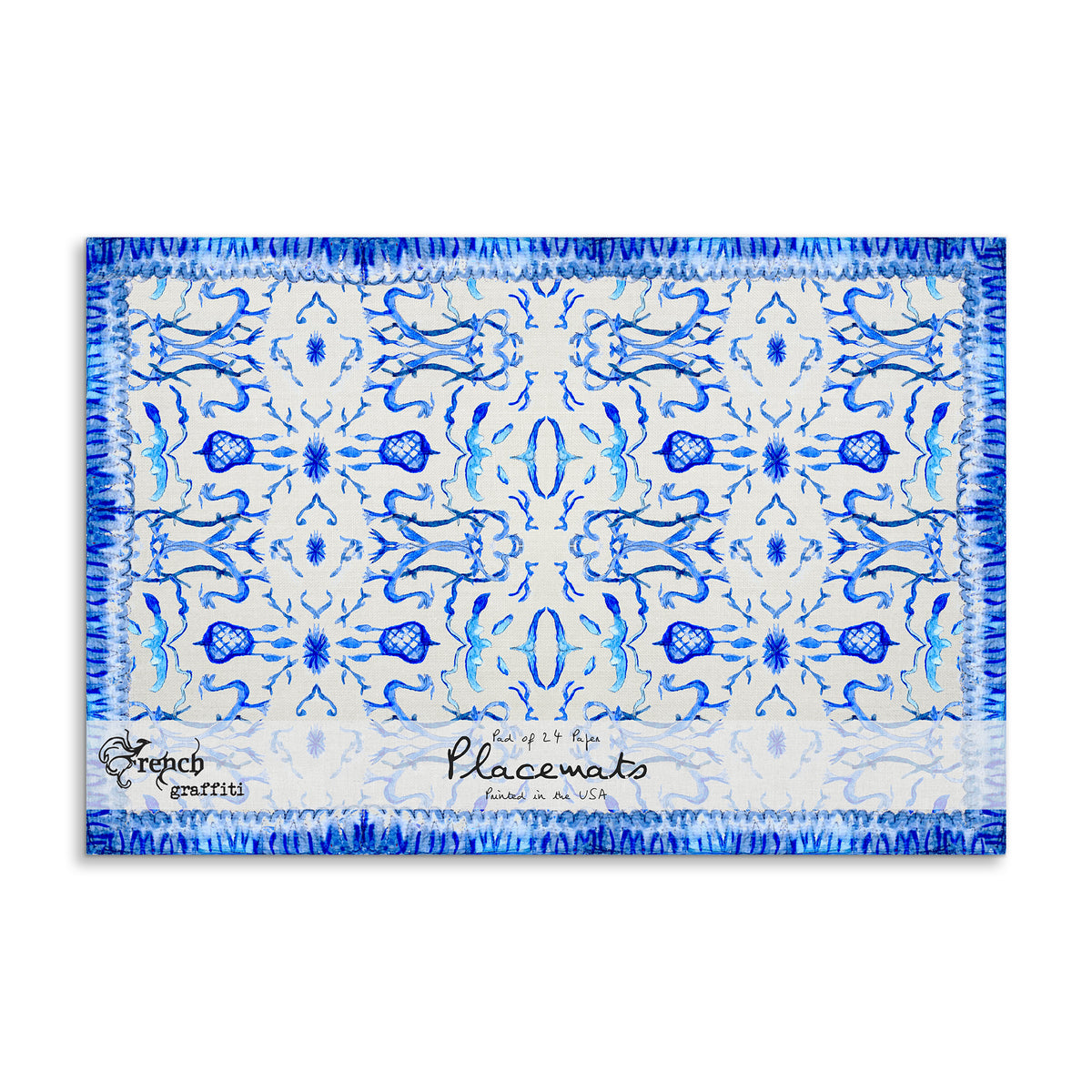 Pad of 24 Paper Placemat – French Graffiti