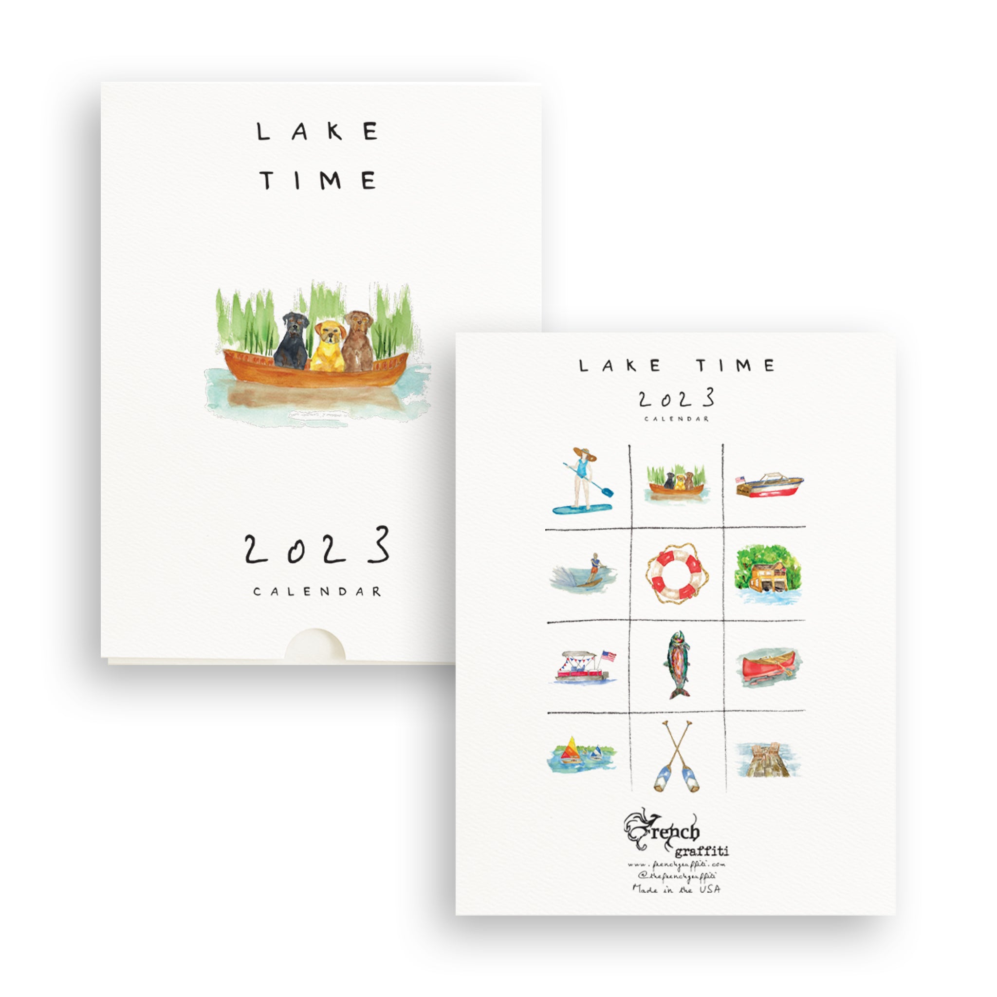 12 Month Calendar – French Graffiti