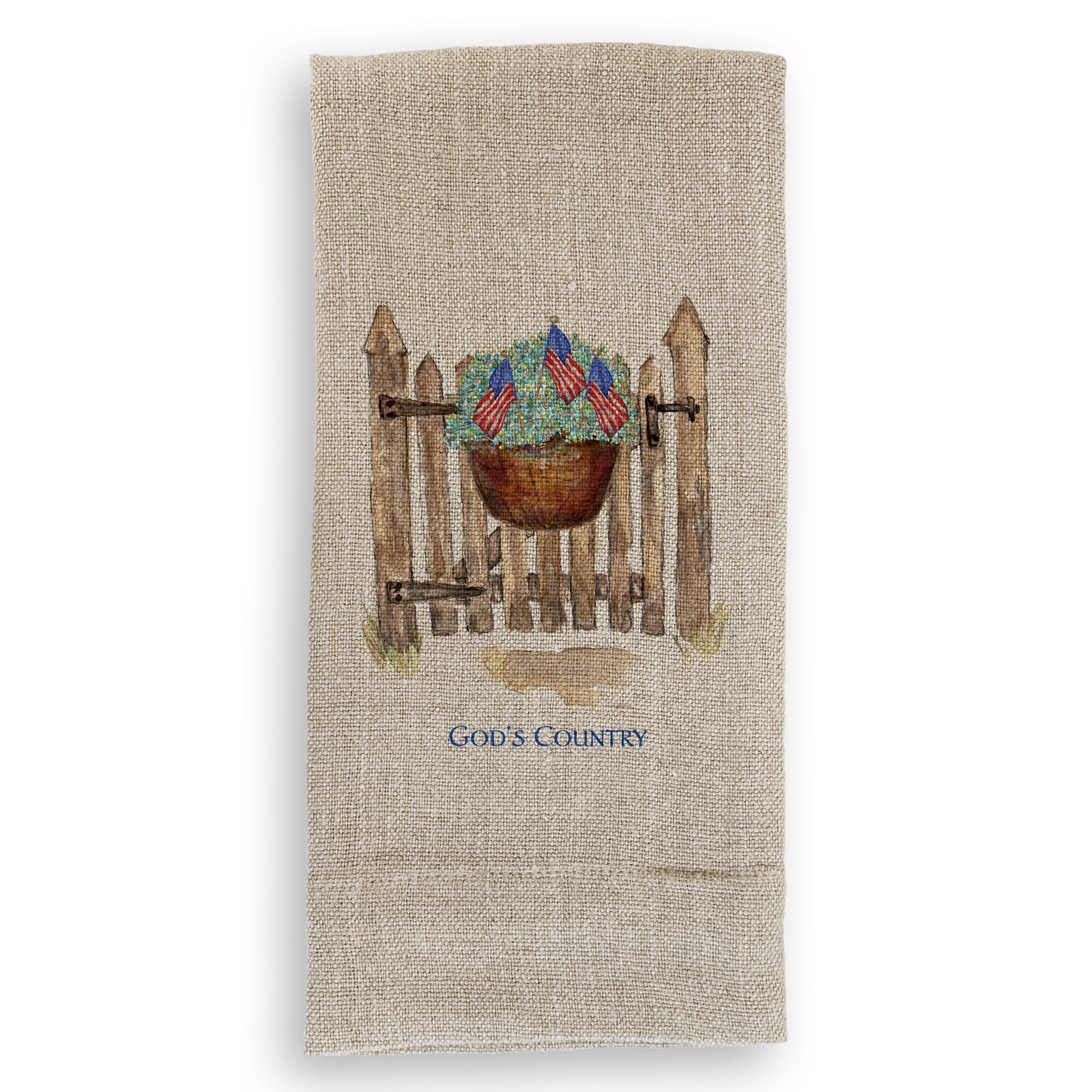 Patriotic Gate with Hydrangeas – French Graffiti