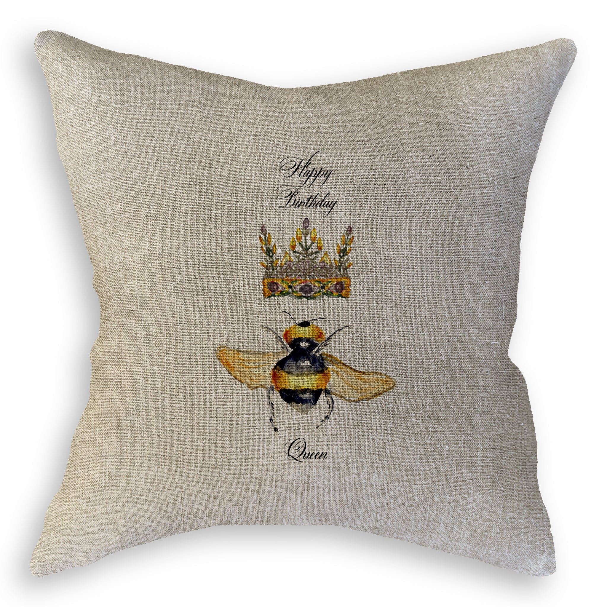 Queen Bee Birthday Personalized Custom Embellished Wine 